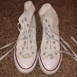 White Hightop converses